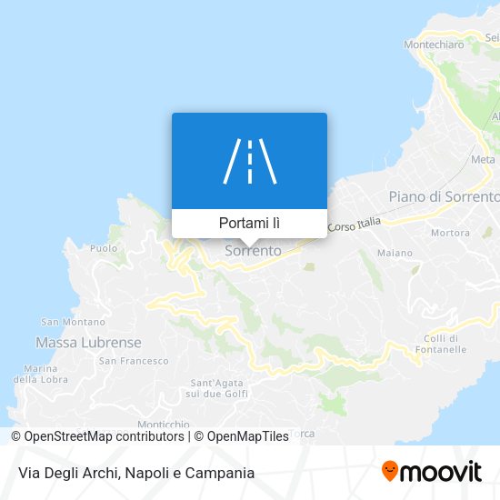 Mappa Via Degli Archi