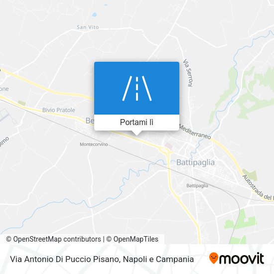 Mappa Via Antonio Di Puccio Pisano