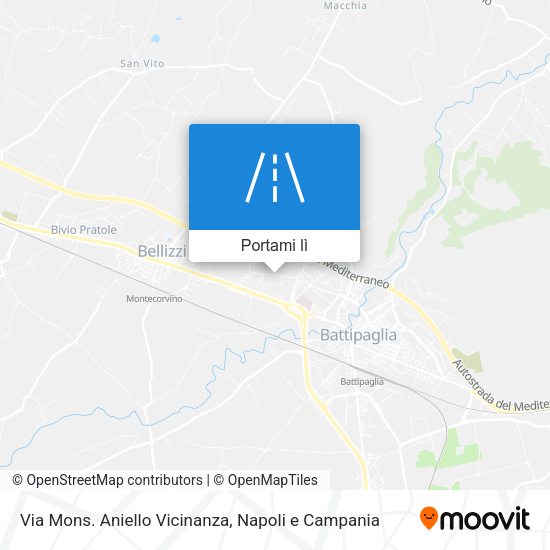 Mappa Via Mons. Aniello Vicinanza