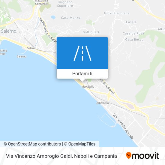 Mappa Via Vincenzo Ambrogio Galdi