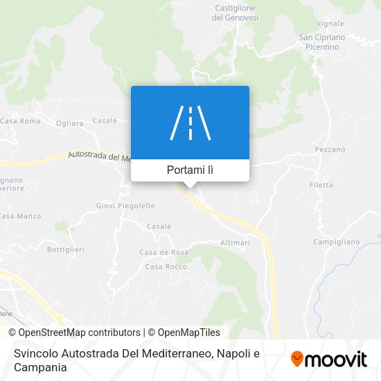 Mappa Svincolo Autostrada Del Mediterraneo