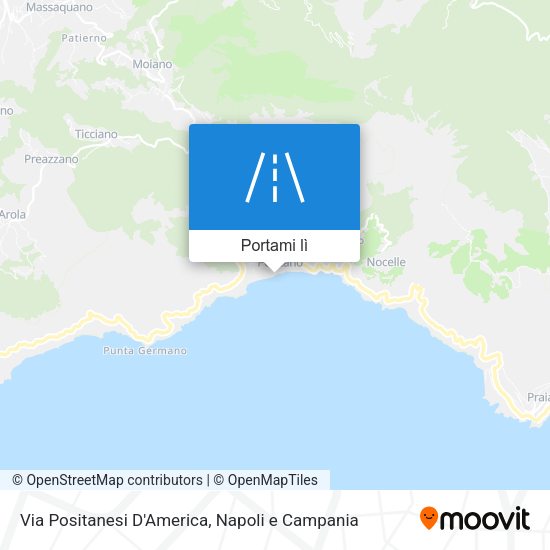 Mappa Via Positanesi D'America
