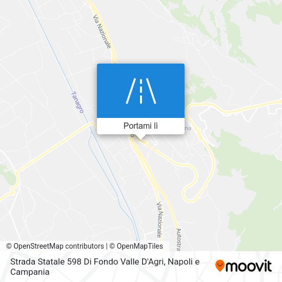 Mappa Strada Statale 598 Di Fondo Valle D'Agri