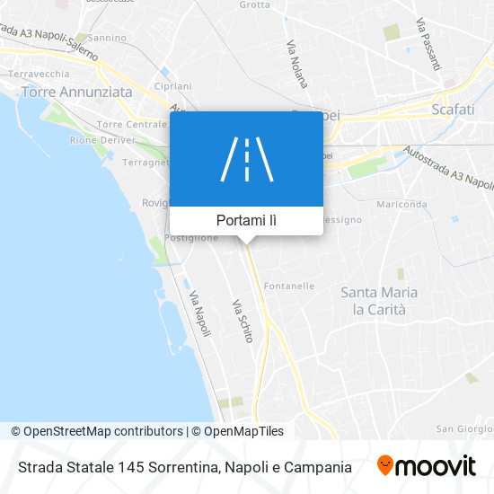 Mappa Strada Statale 145 Sorrentina