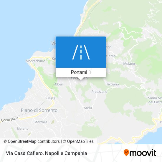 Mappa Via Casa Cafiero