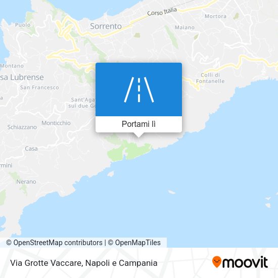 Mappa Via Grotte Vaccare