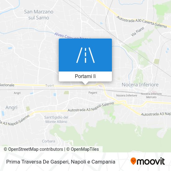 Mappa Prima Traversa De Gasperi