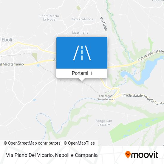 Mappa Via Piano Del Vicario