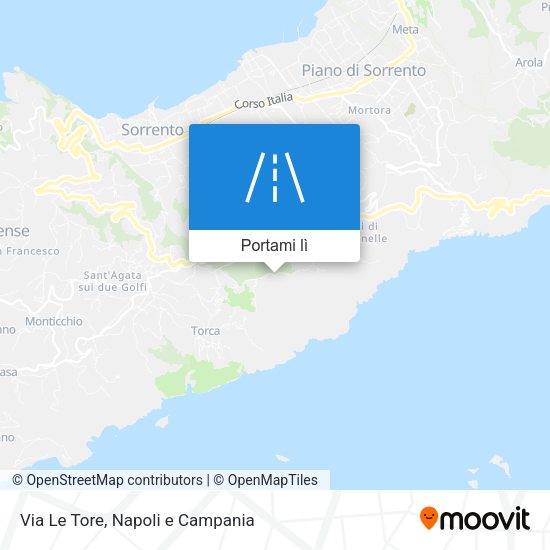 Mappa Via Le Tore