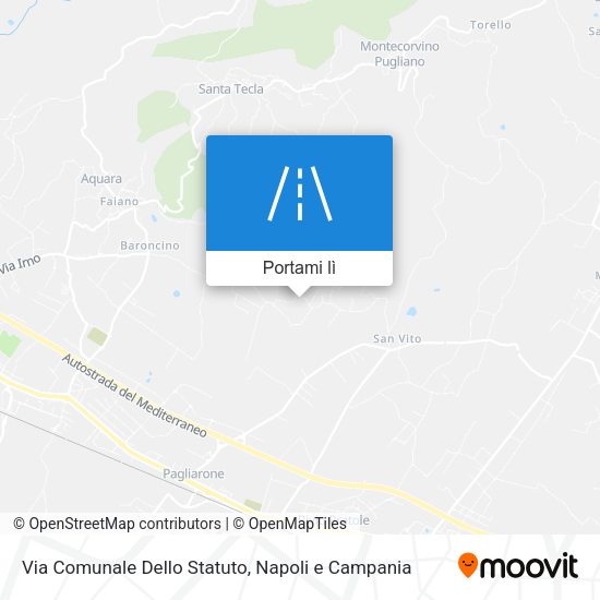 Mappa Via Comunale Dello Statuto