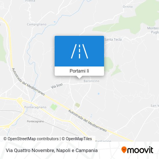 Mappa Via Quattro Novembre