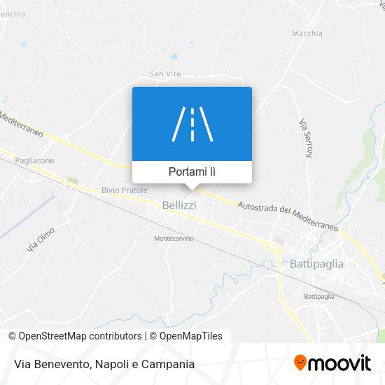 Mappa Via Benevento