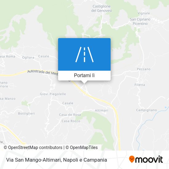 Mappa Via San Mango-Altimari