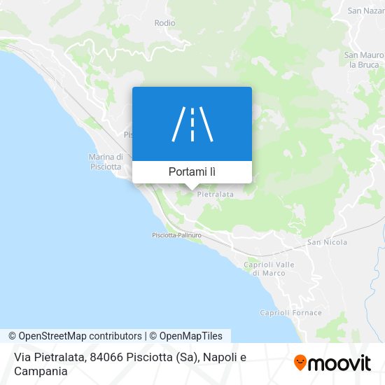 Mappa Via Pietralata, 84066 Pisciotta (Sa)