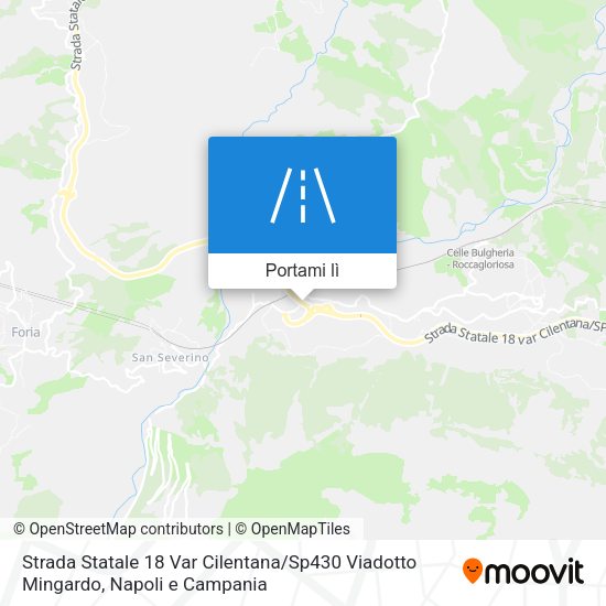 Mappa Strada Statale 18 Var Cilentana / Sp430 Viadotto Mingardo
