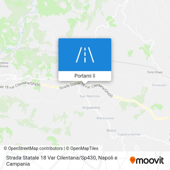Mappa Strada Statale 18 Var Cilentana / Sp430
