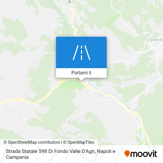 Mappa Strada Statale 598 Di Fondo Valle D'Agri