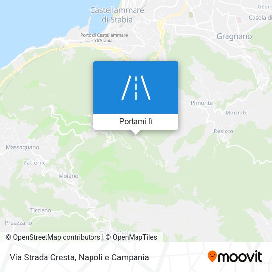 Mappa Via Strada Cresta