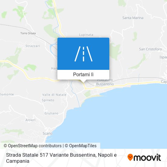 Mappa Strada Statale 517 Variante Bussentina