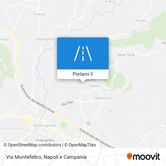 Mappa Via Montefeltro