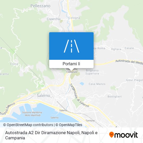 Mappa Autostrada A2 Dir Diramazione Napoli