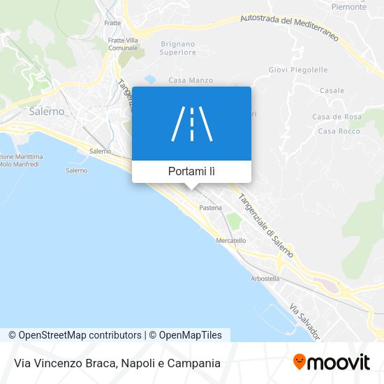 Mappa Via Vincenzo Braca