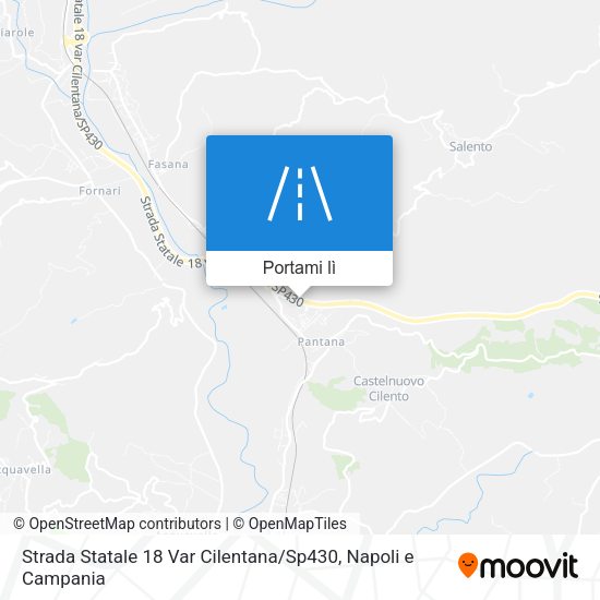 Mappa Strada Statale 18 Var Cilentana / Sp430