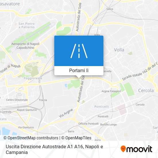 Mappa Uscita Direzione Autostrade A1 A16