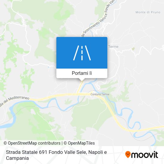 Mappa Strada Statale 691 Fondo Valle Sele