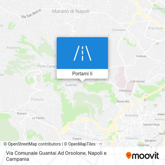 Mappa Via Comunale Guantai Ad Orsolone