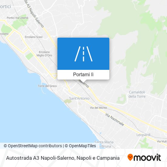 Mappa Autostrada A3 Napoli-Salerno