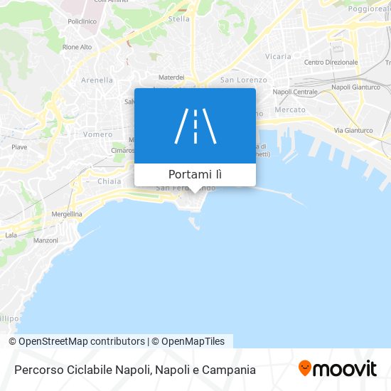 Mappa Percorso Ciclabile Napoli