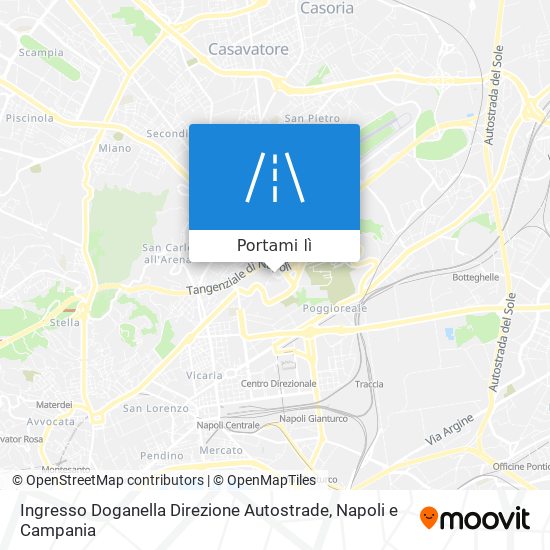 Mappa Ingresso Doganella Direzione Autostrade