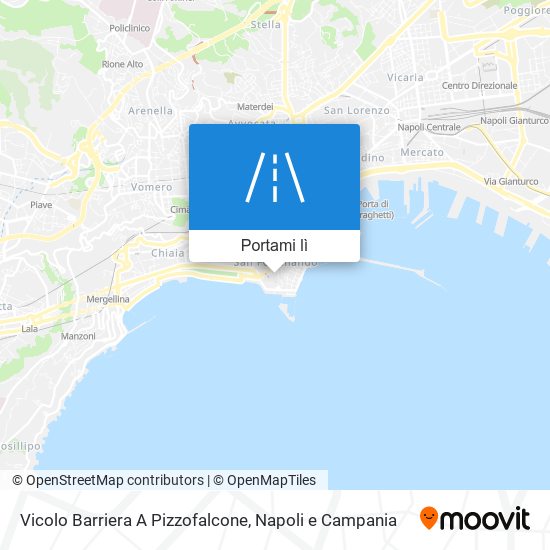 Mappa Vicolo Barriera A Pizzofalcone