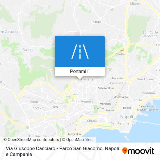 Mappa Via Giuseppe Casciaro - Parco San Giacomo