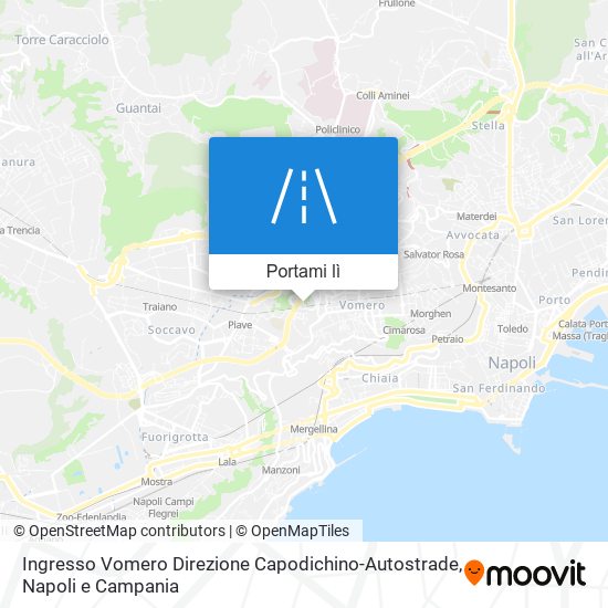 Mappa Ingresso Vomero Direzione Capodichino-Autostrade
