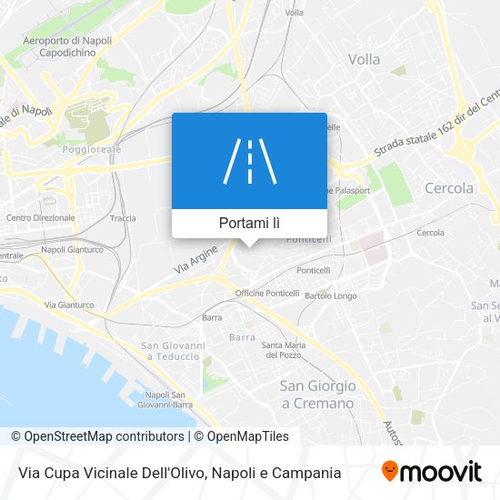 Mappa Via Cupa Vicinale Dell'Olivo