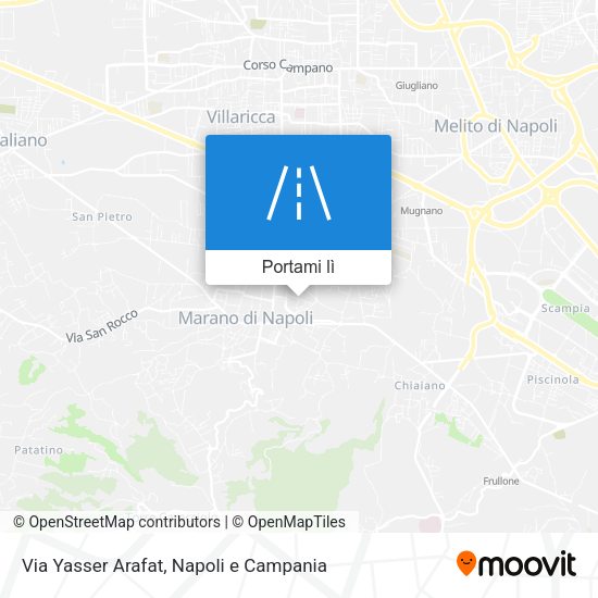 Mappa Via Yasser Arafat