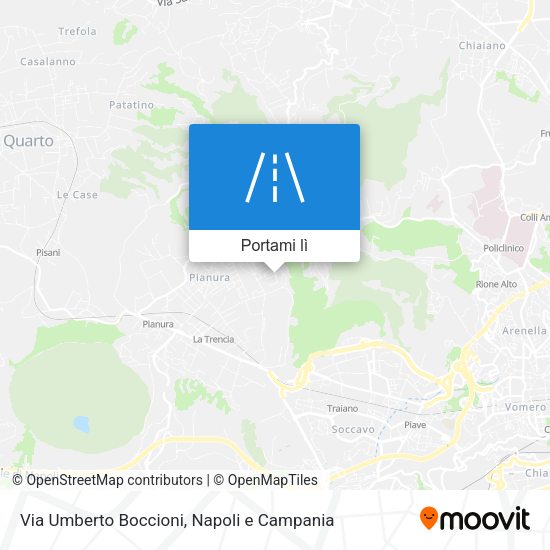 Mappa Via Umberto Boccioni