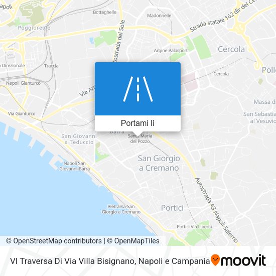 Mappa VI Traversa Di Via Villa Bisignano
