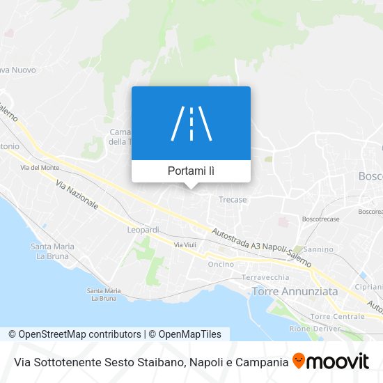 Mappa Via Sottotenente Sesto Staibano