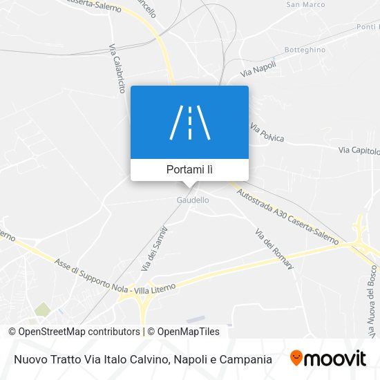 Mappa Nuovo Tratto Via Italo Calvino