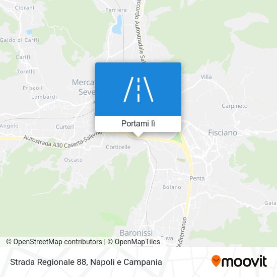 Mappa Strada Regionale 88