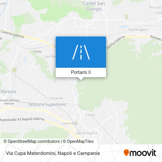 Mappa Via Cupa Materdomini