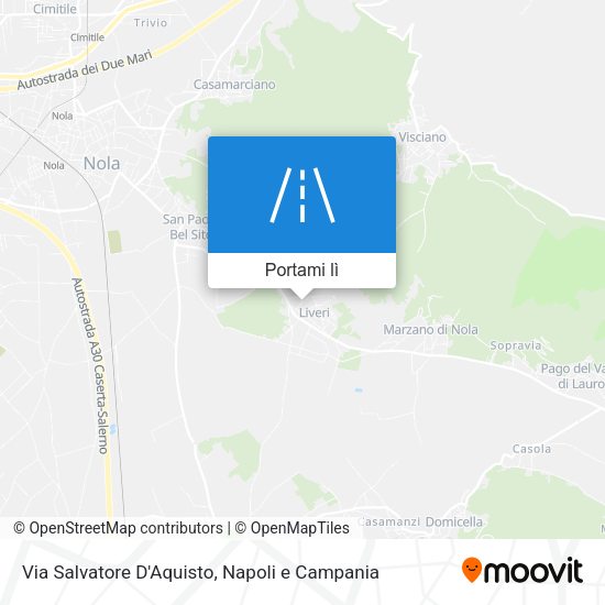 Mappa Via Salvatore D'Aquisto