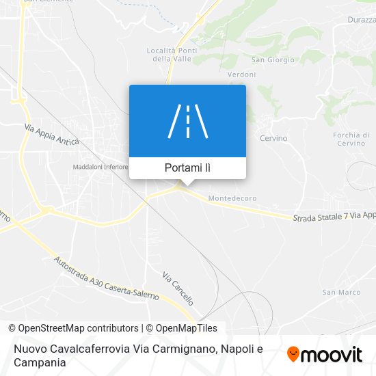 Mappa Nuovo Cavalcaferrovia Via Carmignano