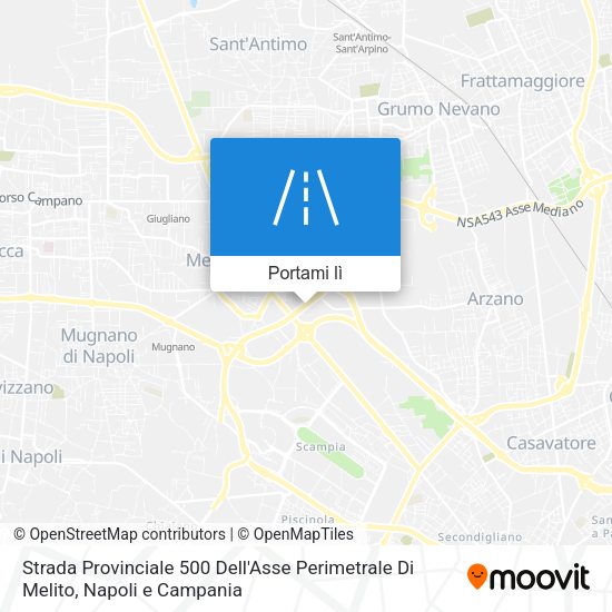 Mappa Strada Provinciale 500 Dell'Asse Perimetrale Di Melito