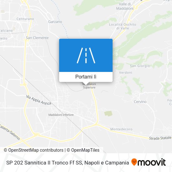 Mappa SP 202 Sannitica II Tronco Ff SS