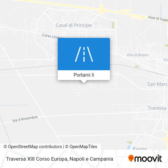 Mappa Traversa XIII Corso Europa