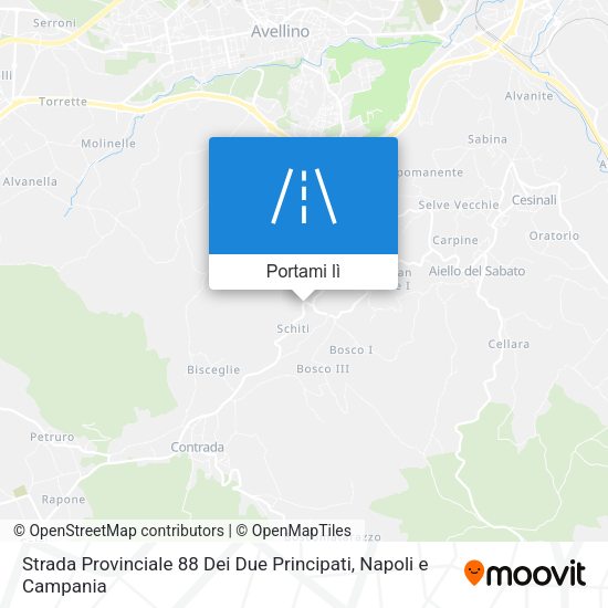 Mappa Strada Provinciale 88 Dei Due Principati